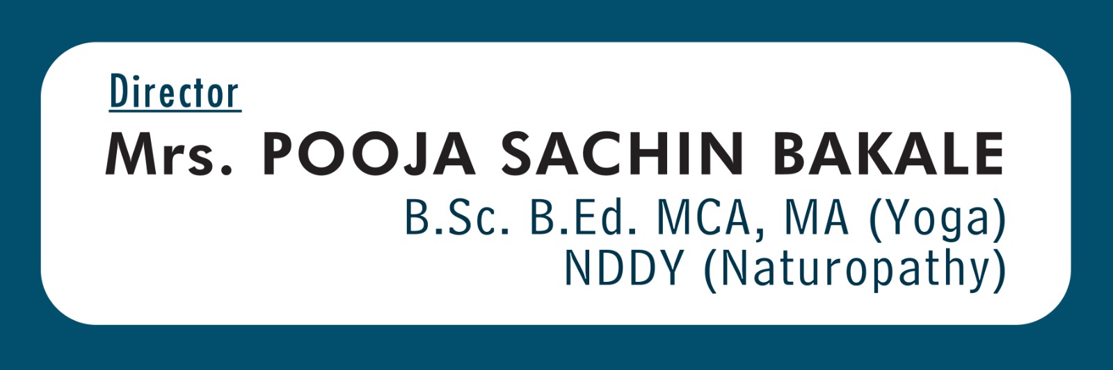 Mrs. Pooja Bakale Director Genius Kids Academy Wardha